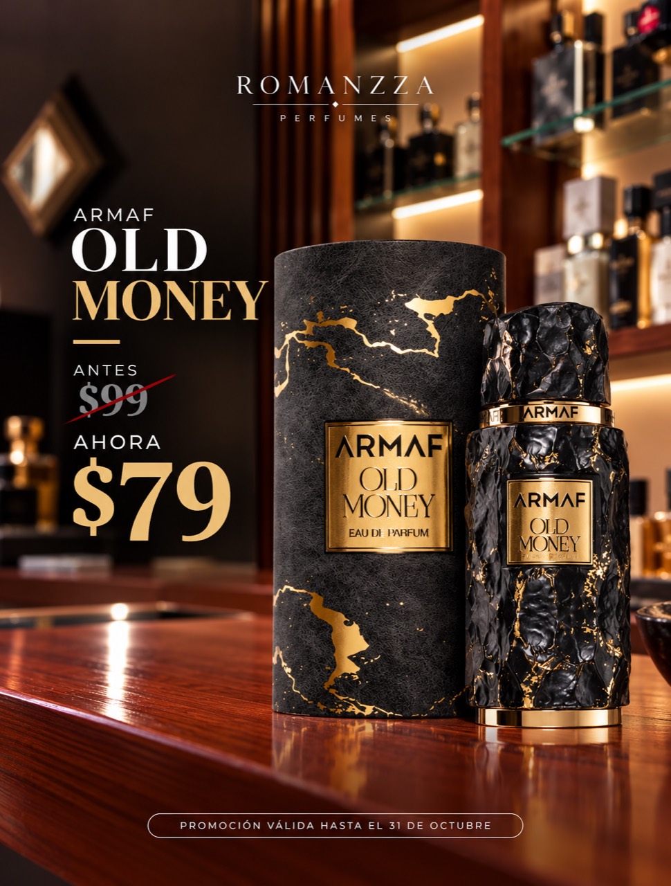 Promoción Armaf Old Money: antes $99, ahora $79